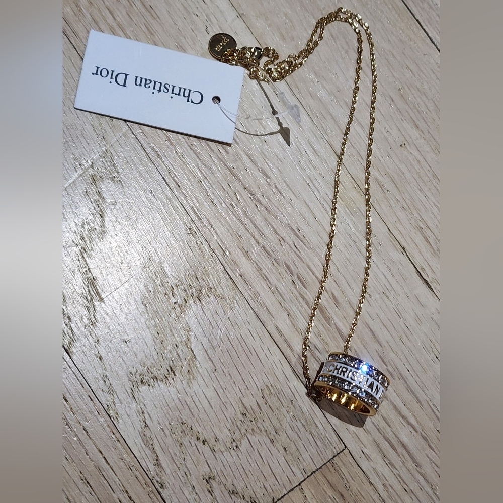 Dior Upcycled Necklace With Crystal Ring - Picture 3 of 7